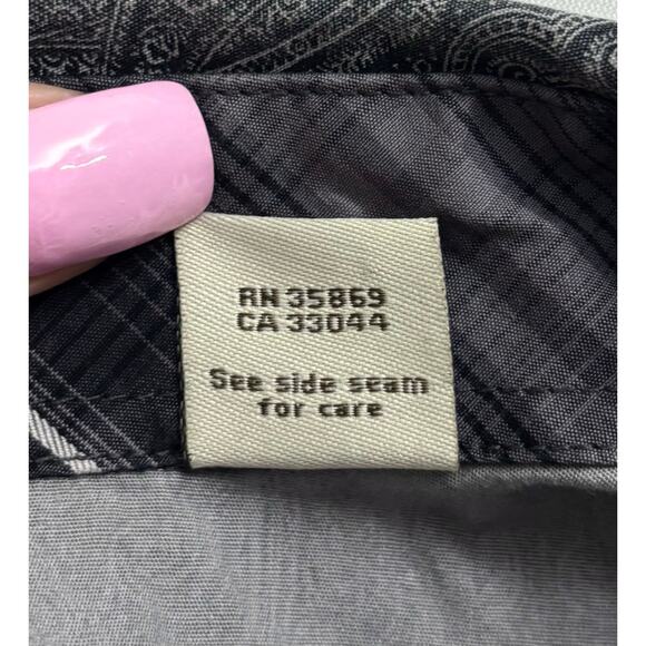 Stetson Paisley Gray Cotton Button Up Long Sleeve Dress Shirt Men’s Size XL - Picture 8 of 10